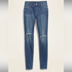 High-Waisted Skinny Jeans, Size 10.
